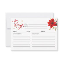Kerst Poinsettia Bruidsreceptkaart