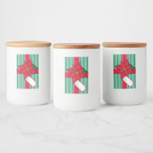 Kerst Poinsettia Cadeau Label Labels Voedselcontainer Etiket (Flessen)