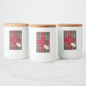 Kerst Poinsettia Cadeaubord Labels Voedselcontainer Etiket (Flessen)