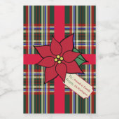 Kerst Poinsettia Cadeaubord Labels Voedselcontainer Etiket (Enkel label)