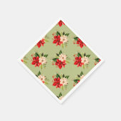 Kerst Poinsettia Classic Botanical Servet (Hoek)