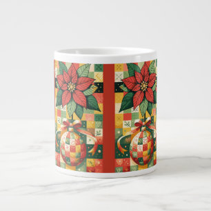 KERST POINSETTIA EN ORNAMENT GROTE KOFFIEKOP
