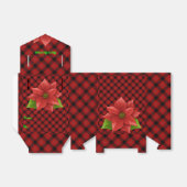 Kerst Poinsettia Favor Doos Bedankdoosjes (Uitgevouwen)