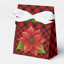 Kerst Poinsettia Favor Doos Bedankdoosjes