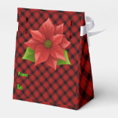 Kerst Poinsettia Favor Doos Bedankdoosjes (Achterkant)