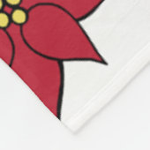 Kerst Poinsettia fleece deken (Hoek)