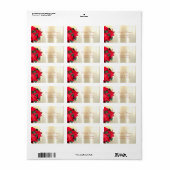 Kerst Poinsettia,Goud Etiket (Full Sheet)
