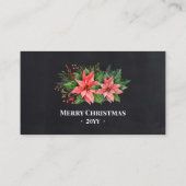 Kerst Poinsettia Gratis Drink Feestkaart Ticket (Achterkant)