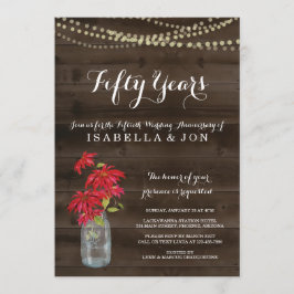 Kerst Poinsettia Jubileum Uitnodiging
