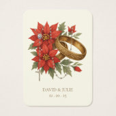 Kerst Poinsettia Katholieke Bruiloft Gebed Kaart (Voorkant)
