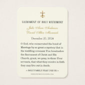 Kerst Poinsettia Katholieke Bruiloft Gebed Kaart (Achterkant)