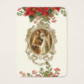 Kerst Poinsettia Katholieke Bruiloft Gebed Kaart (Voorkant)