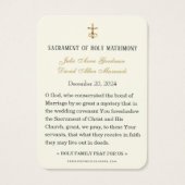 Kerst Poinsettia Katholieke Bruiloft Gebed Kaart (Achterkant)