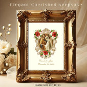 Kerst Poinsettia Katholieke Bruiloft Gebed Kaart