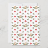 Kerst Poinsettia Kleine Herten Baby shower Kaart (Achterkant)