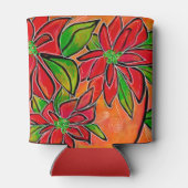 Kerst Poinsettia Koelbox Blikjeskoeler (Achterkant)