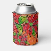 Kerst Poinsettia Koelbox Blikjeskoeler (Blikje Achterkant)