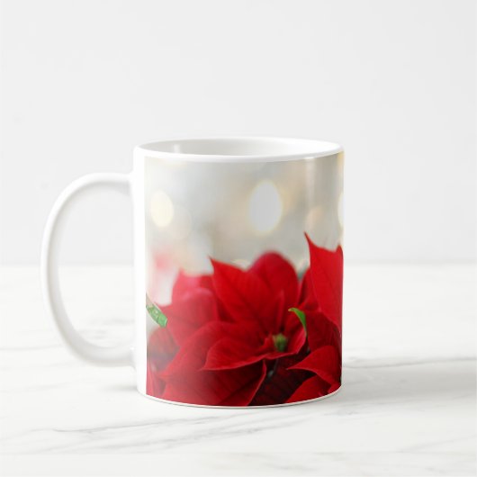 Kerst Poinsettia Koffiemok (Links)