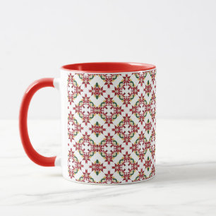 kerst poinsettia koffiemok mok