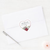 Kerst Poinsettia Moderne bruiloft Hart Sticker (Envelop)