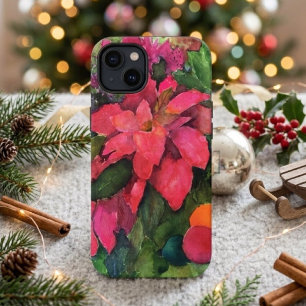 Kerst Poinsettia originele aquarelschilderij Case-Mate iPhone Case