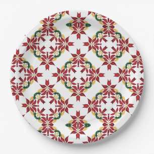 kerst poinsettia papieren bord