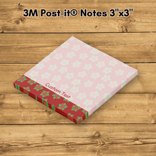 Kerst Poinsettia Patroon Post-it® Notes