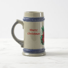 Kerst Poinsettia Puppy Ontwerp Mok Stein