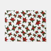 Kerst poinsettia rode bloemmotief deurmat (Voorkant)