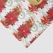 Kerst Poinsettia Rood Goud Vakantie Bloemen Tissuepapier