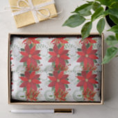 Kerst Poinsettia Rood Goud Vakantie Bloemen Tissuepapier