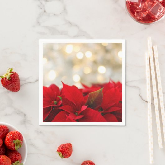 Kerst Poinsettia Servet (Insitu)