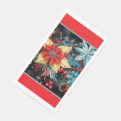Kerst Poinsettia Servet (Hoek)