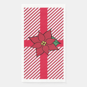 Kerst Poinsettia servetten