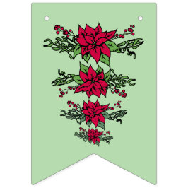 Kerst poinsettia slinger banner