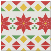 Kerst Poinsettia Stof (Close Up)