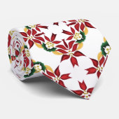 kerst poinsettia stropdas (Opgerold)