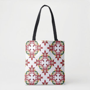kerst poinsettia tas
