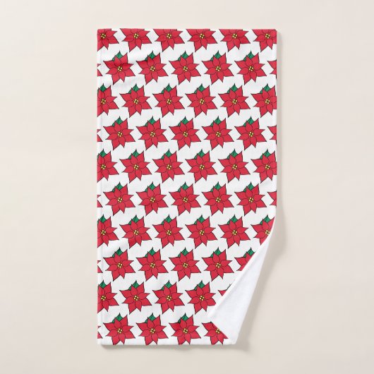 Kerst Poinsettia Vakantie Handdoek (Handdoek)