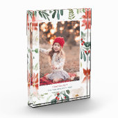 kerst Poinsettia | Vakantieveld fotoblok (Links)