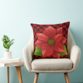 Kerst Poinsettia Worpkussen Kussen (Stoel)