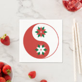 kerst Poinsettia Yin Yang Servet (Insitu)