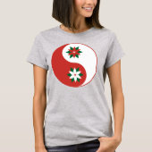 kerst Poinsettia Yin Yang T-shirt (Voorkant)