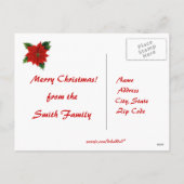 Kerst Pointsettia Flower Fairy Briefkaart (Achterkant)