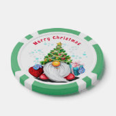 Kerst Poker Chips Gnome met Cadeaus (Enkel)