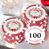 Kerst Poker Chips Schattigee Santa Familienaam