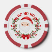 Kerst Poker Chips Schattigee Santa Familienaam (Voorkant)