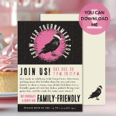 Kerst Poker en Game Night Crow Uitnodiging