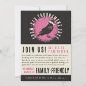 Kerst Poker en Game Night Crow Uitnodiging (Voorkant)