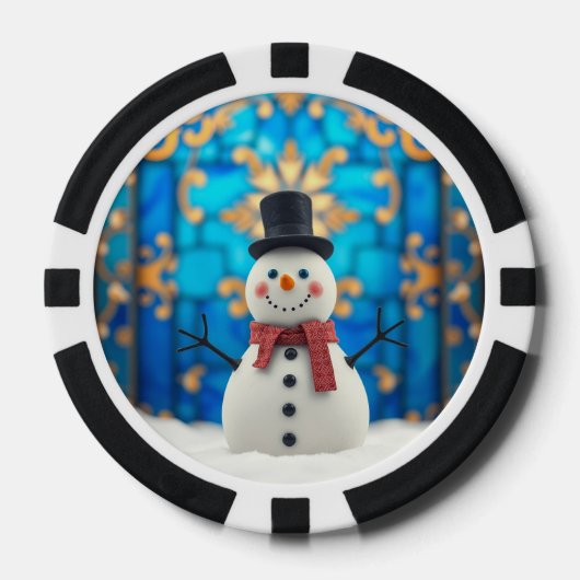 Kerst Poker Nacht Cadeau Chips (Voorkant)
